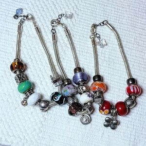 Charm Bracelets - Lot Of Three